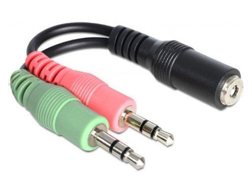Kabel Adapter 2 x Mini Jack 3,5 mm 1 x Mini Jack 4 pin - 2898
