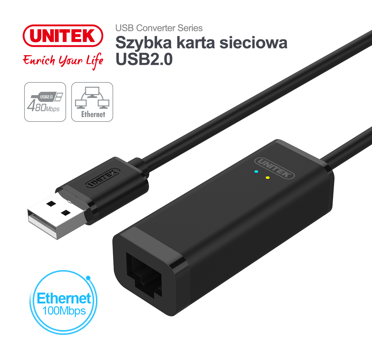 Unitek USB 0.12m Y-1468 - 2849